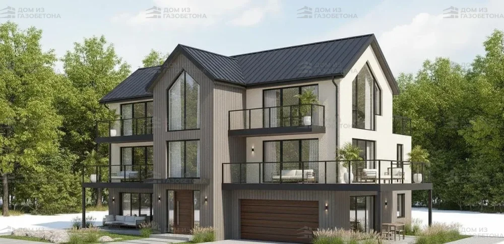 Проект Двухэтажный дом 14 на 10, 132 м2