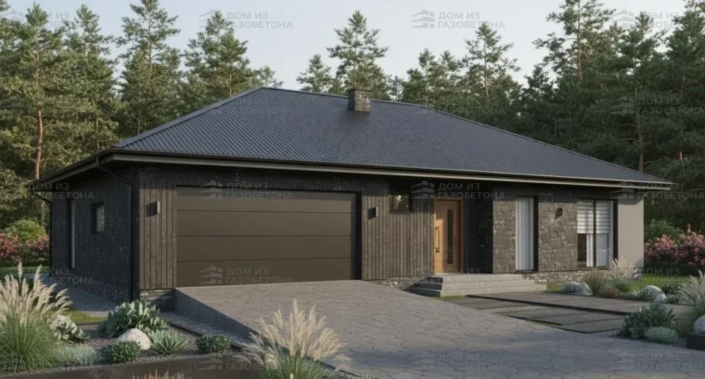 Проект Одноэтажный дом 18 на 12, 160 м2