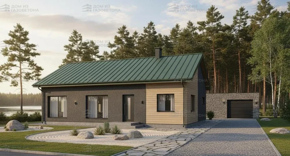 Проект Одноэтажный дом 14 на 11, 106 м2