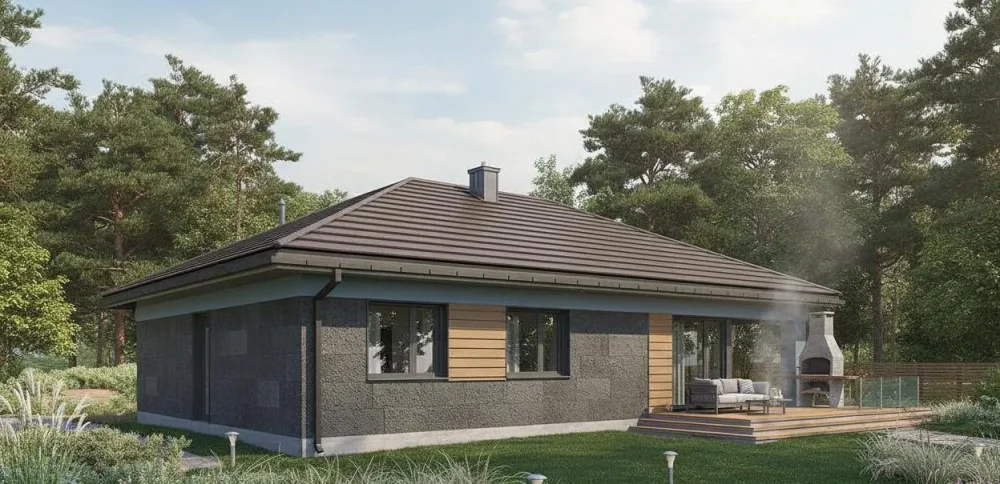 Проект Одноэтажный дом 15 на 11, 128 м2