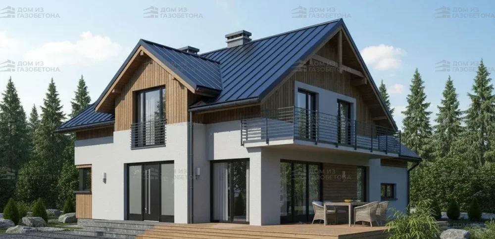 Проект Двухэтажный дом 16 на 11, 232 м2