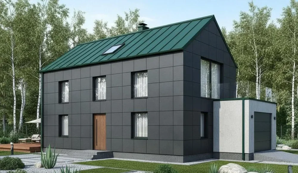 Проект Двухэтажный дом 12 на 8, 117 м2