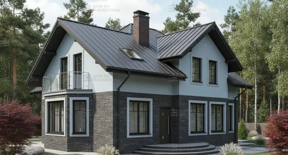 Проект Двухэтажный дом 14 на 12, 171 м2